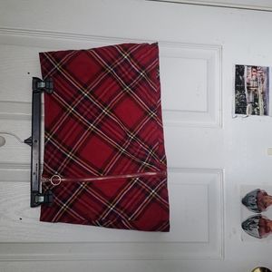 Y2k Plaid low waisted mini skirt